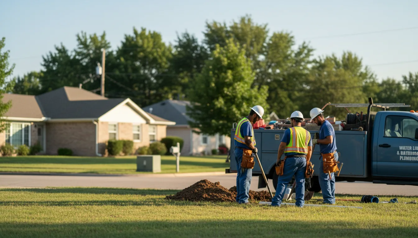 Residential water line and bathroom plumbing service in East Berlin, CT